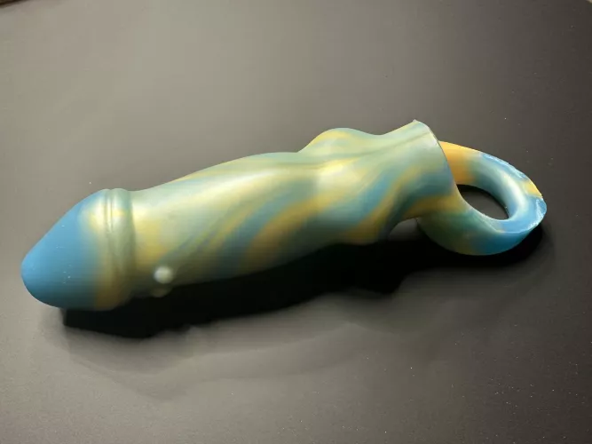 Brutus sheath in blue/gold