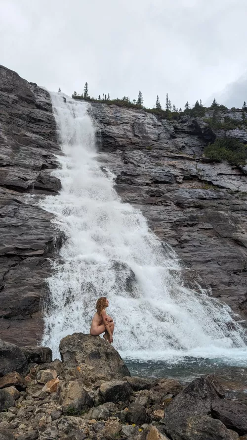 Came across this beautiful waterfall during an overnight hike! 