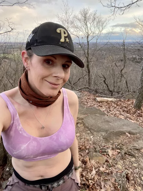 Keeping my beautiful breasts safe & secure while hiking 🩷42F