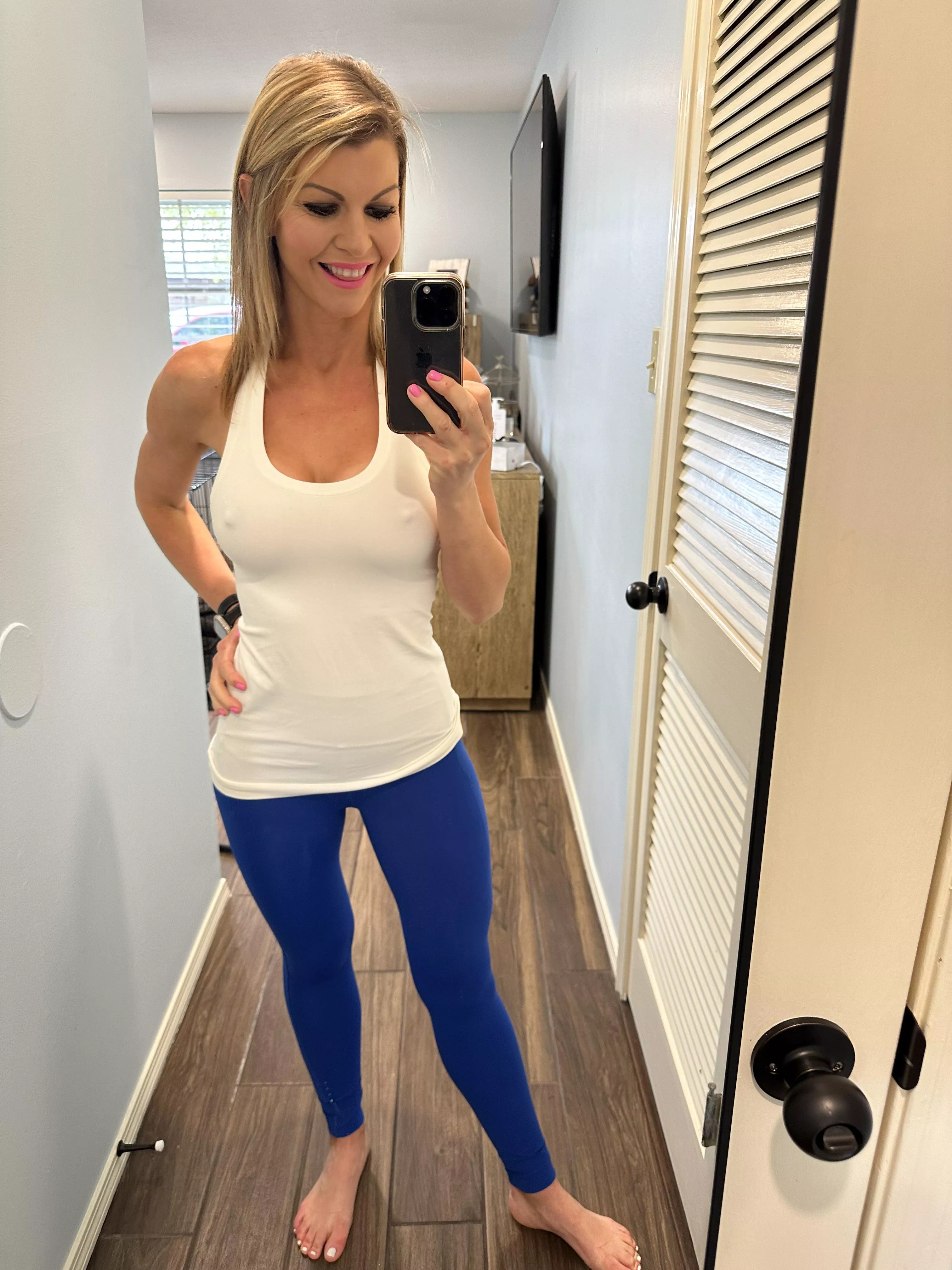 No bra because perfect tits and nipples don’t need one