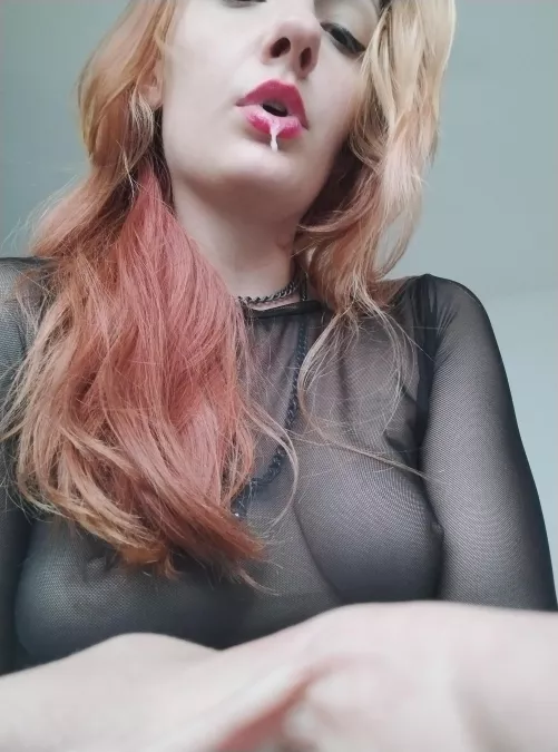 Open your mouth. I won't let you breath but I'll spit in your mouth 