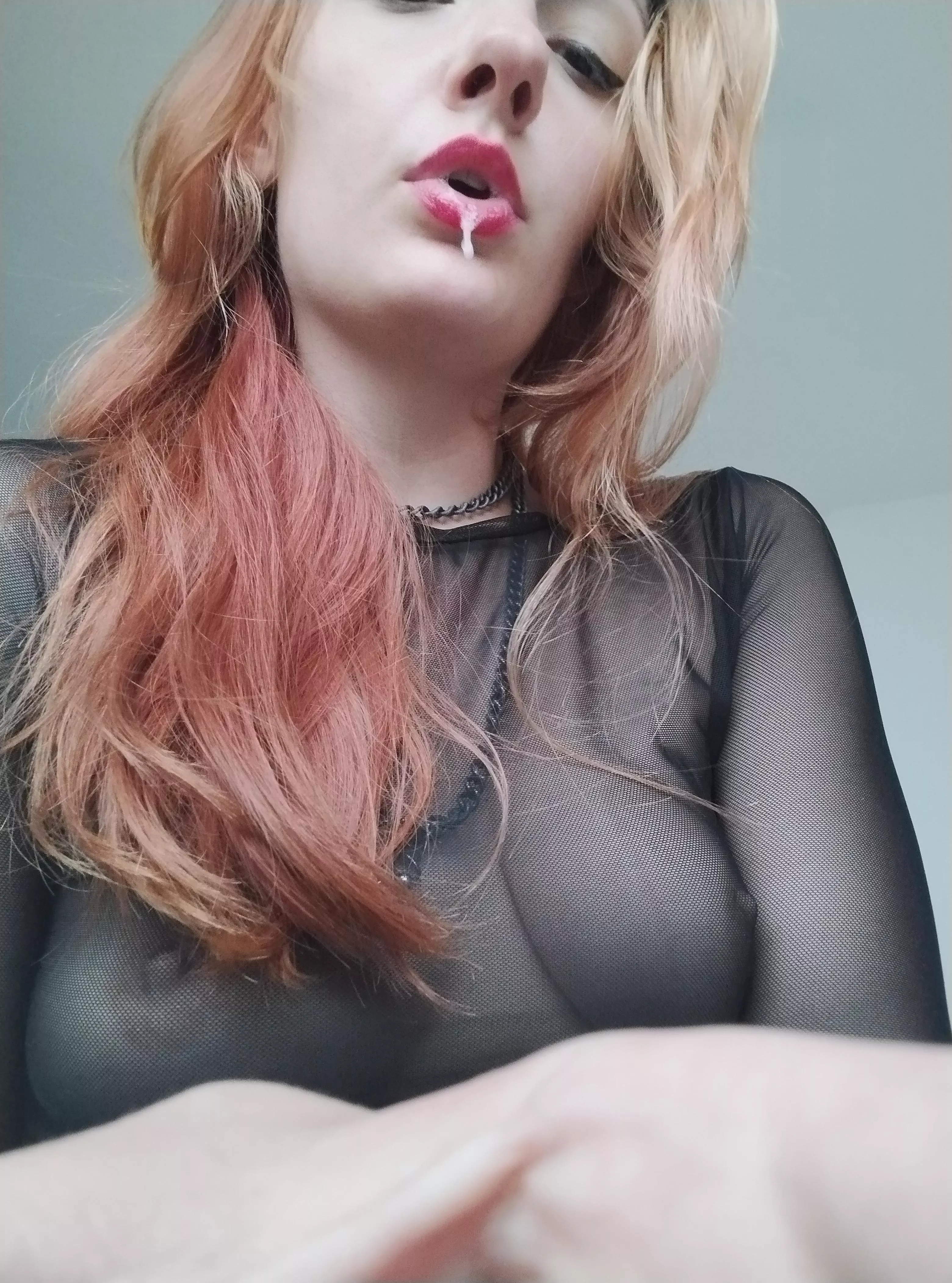 Open your mouth. I won't let you breath but I'll spit in your mouth 