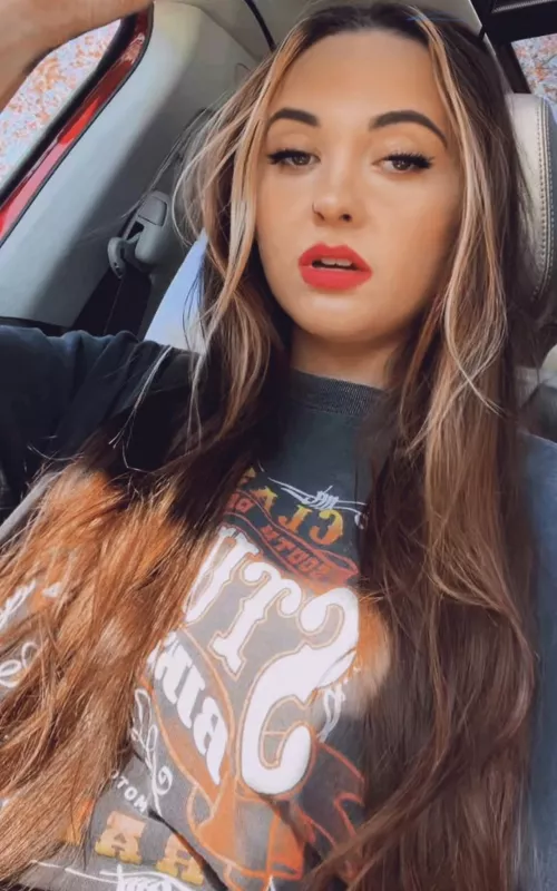 Red lipstick looks even better on your couch