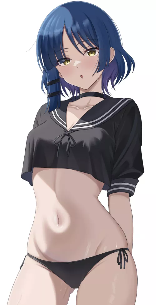 Ryo Wearing Her Black Swimsuit (Bocchi The Rock)