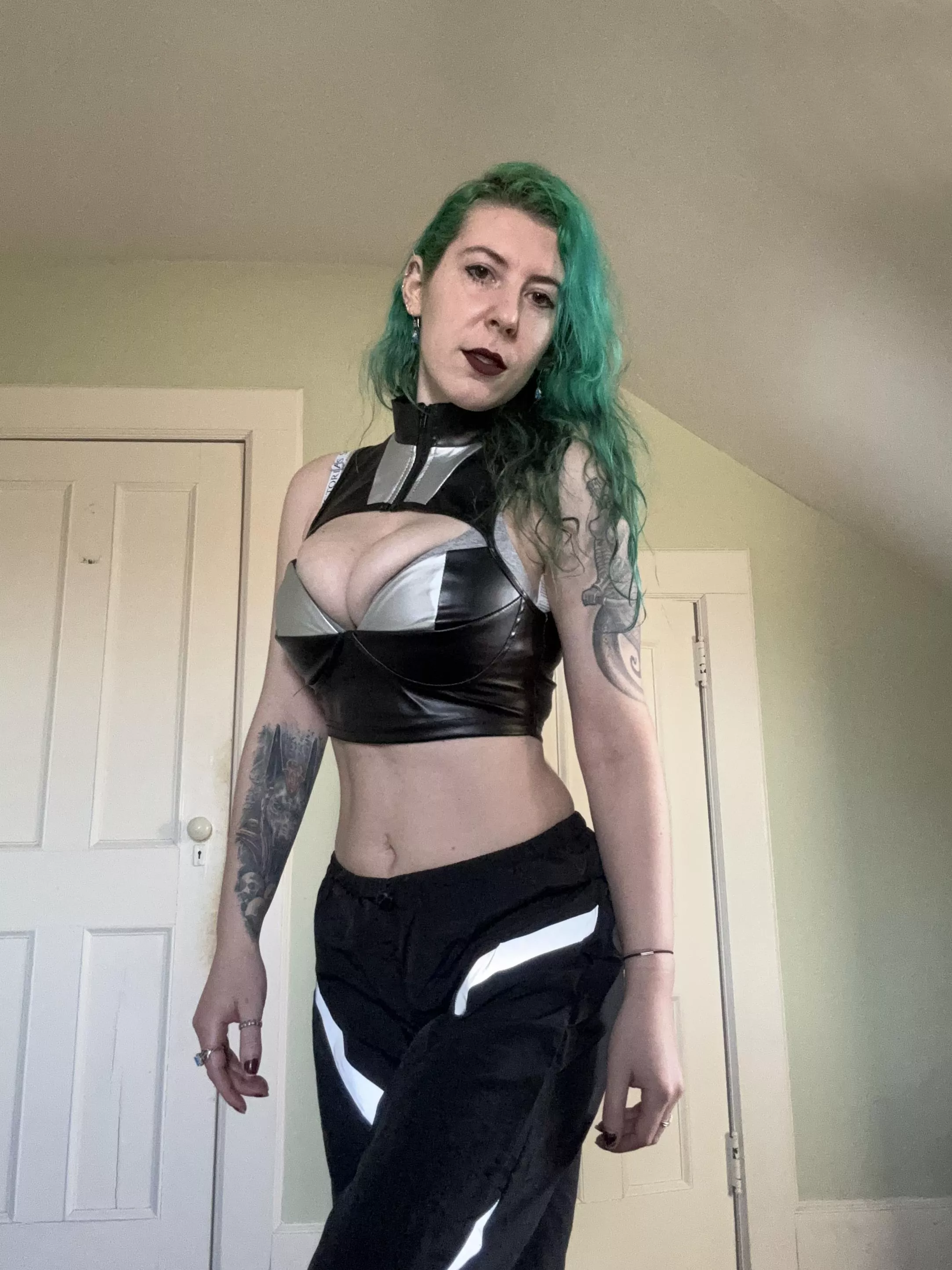 Sci Fi looking cleavage