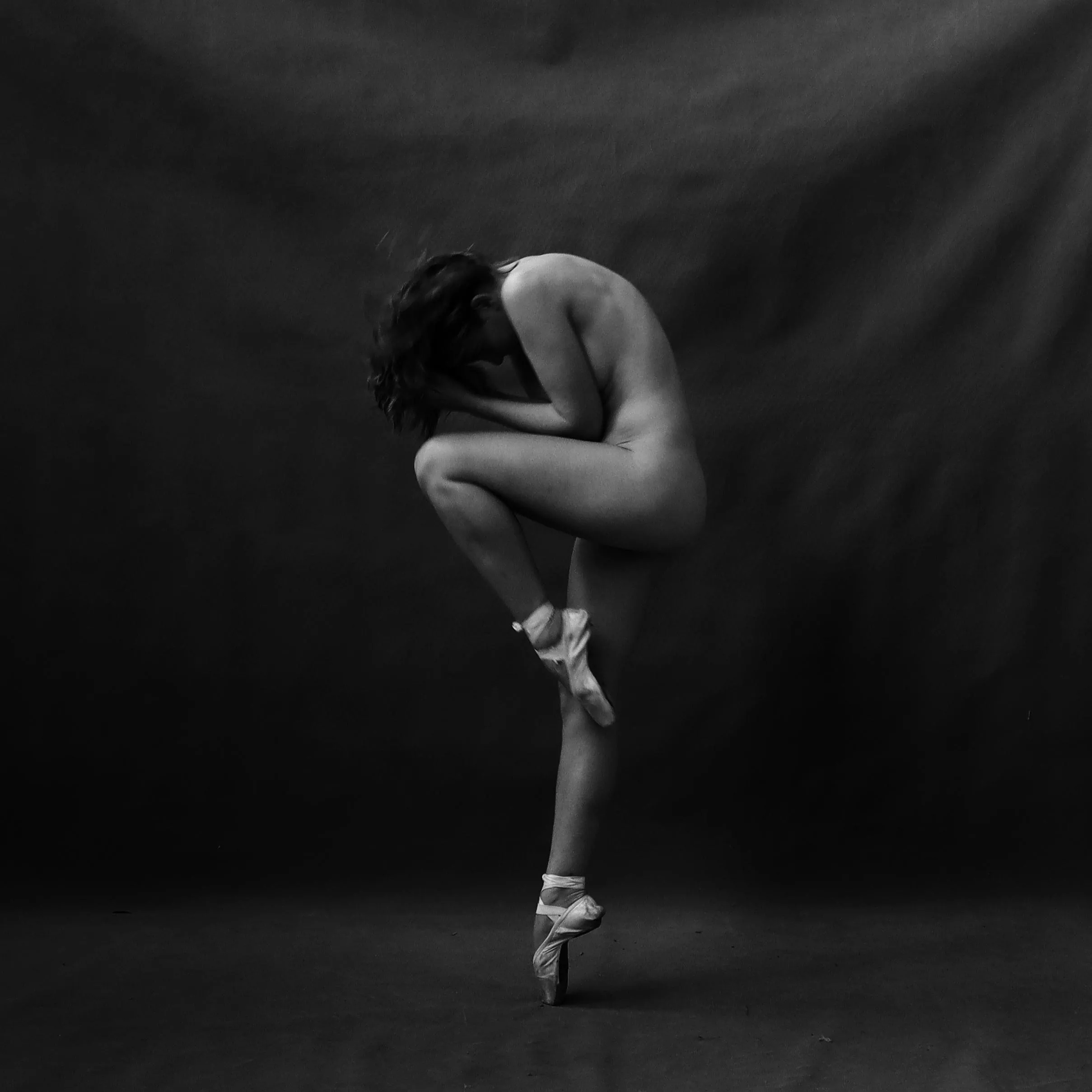 Self Portrait - using a timer and pointe shoes adds an interesting challenge to self Portrait work! 