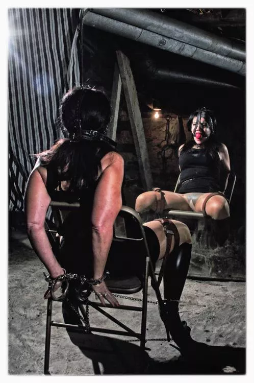 Steel bondage chair tie...