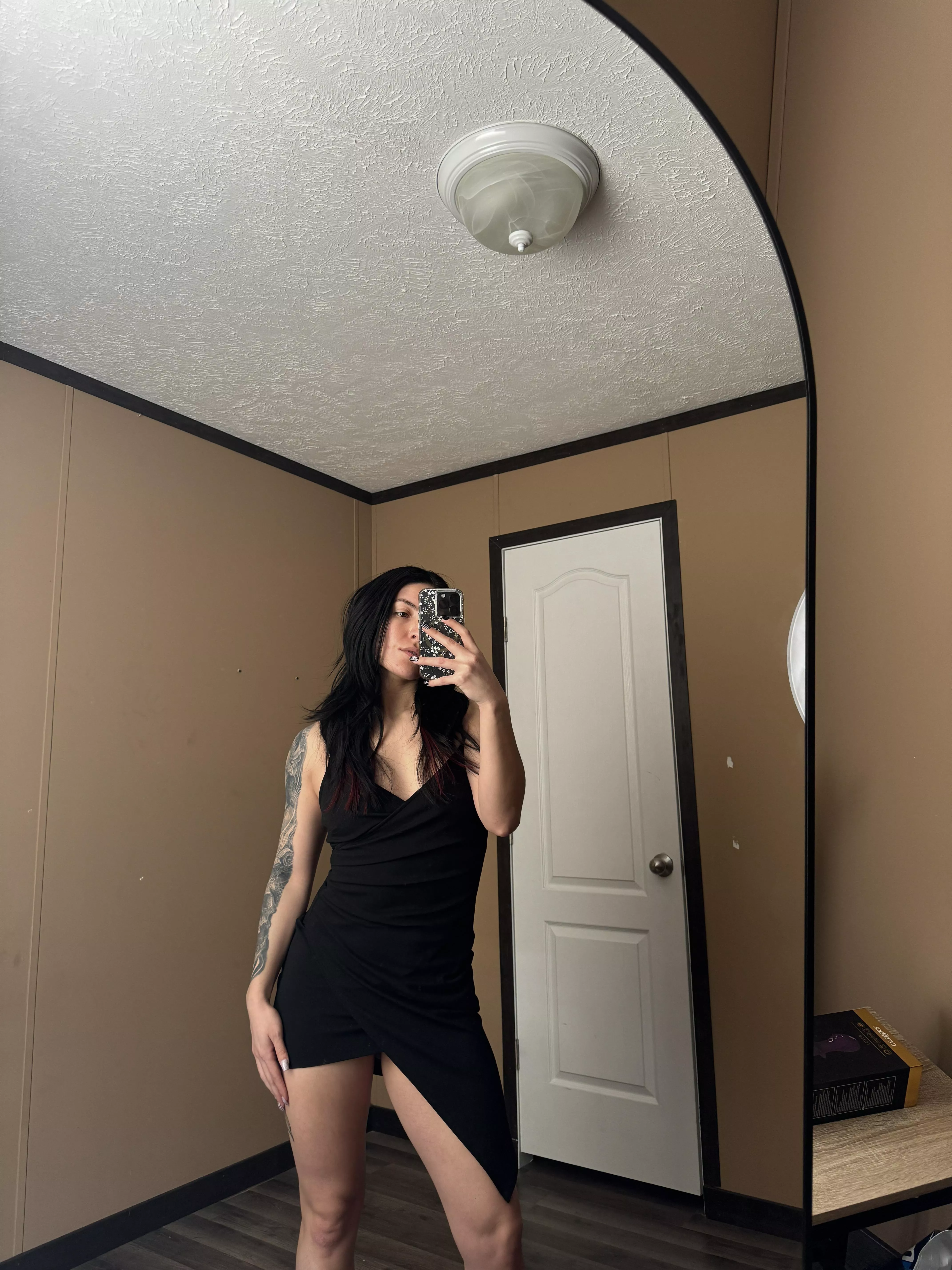 Stick your hand up my dress underneath the table at dinner 