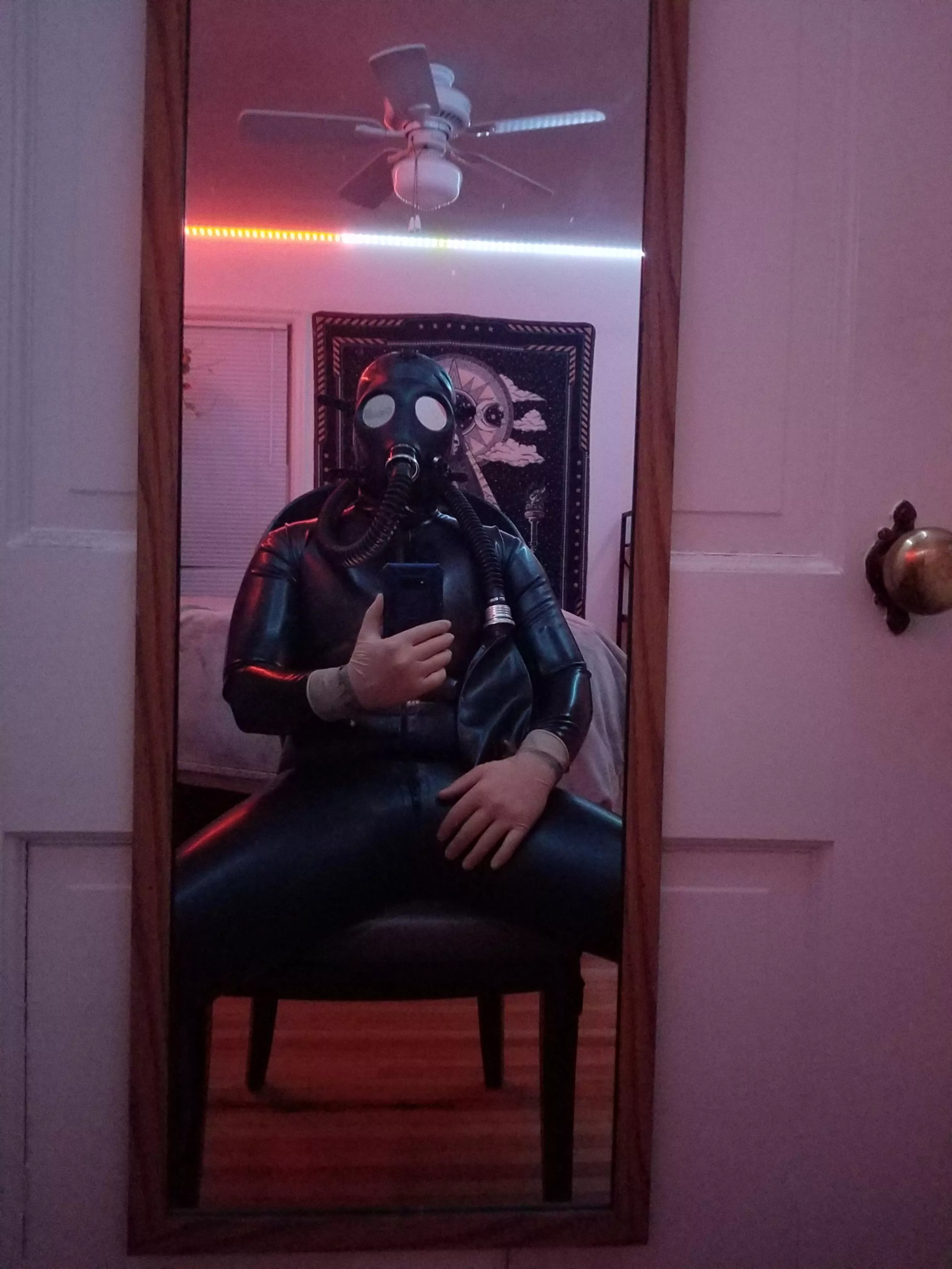 Take a deep breath, nothing better than the deep smell of latex.