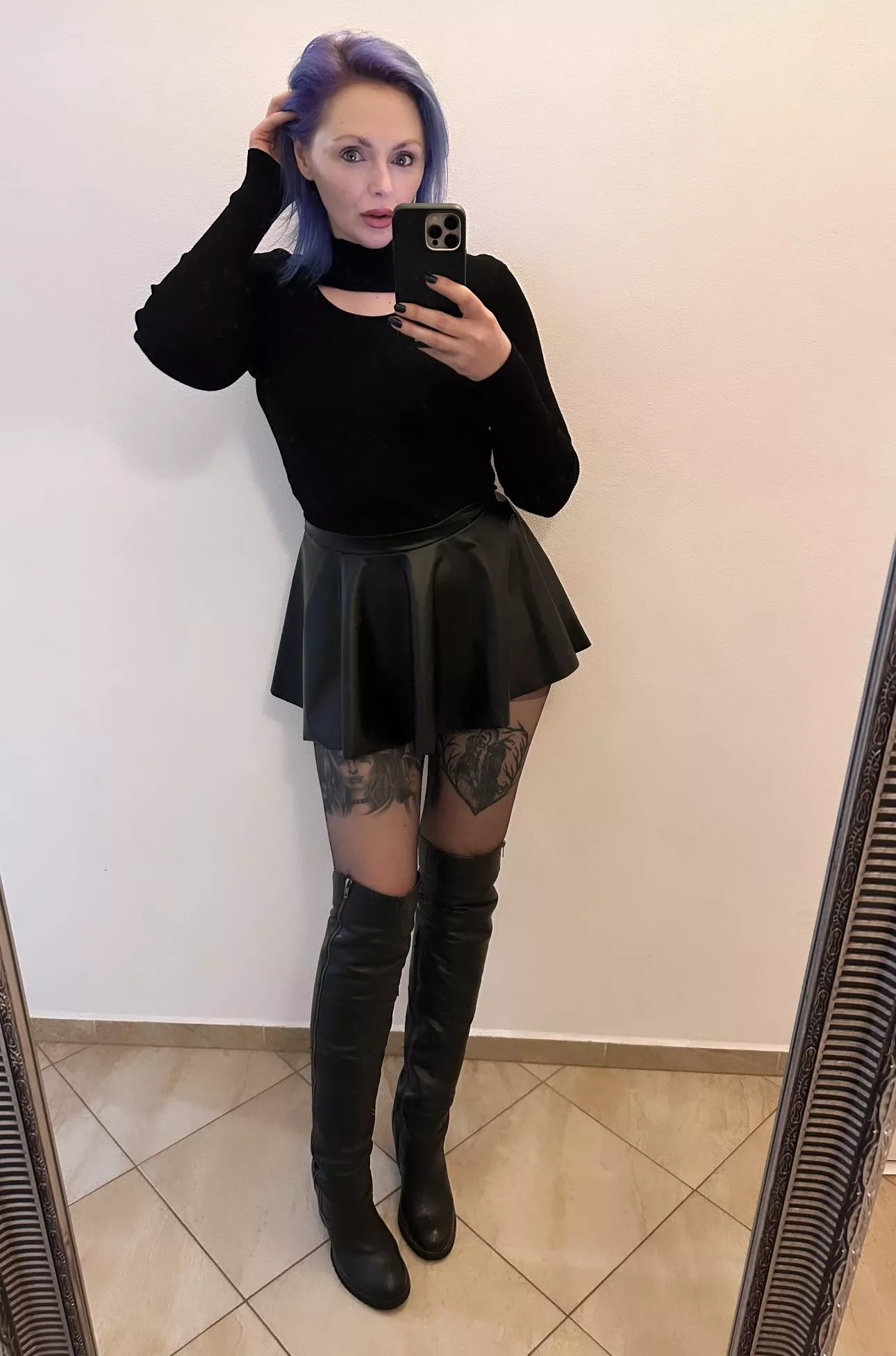 Todays thigh highs and mini skirt 