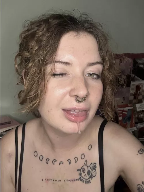 Where will the first drop of my saliva fall?