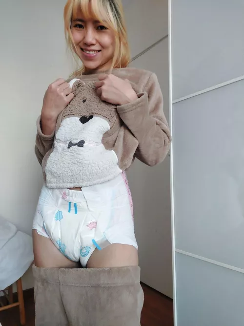 A luffy diapered teddy bear 🧸