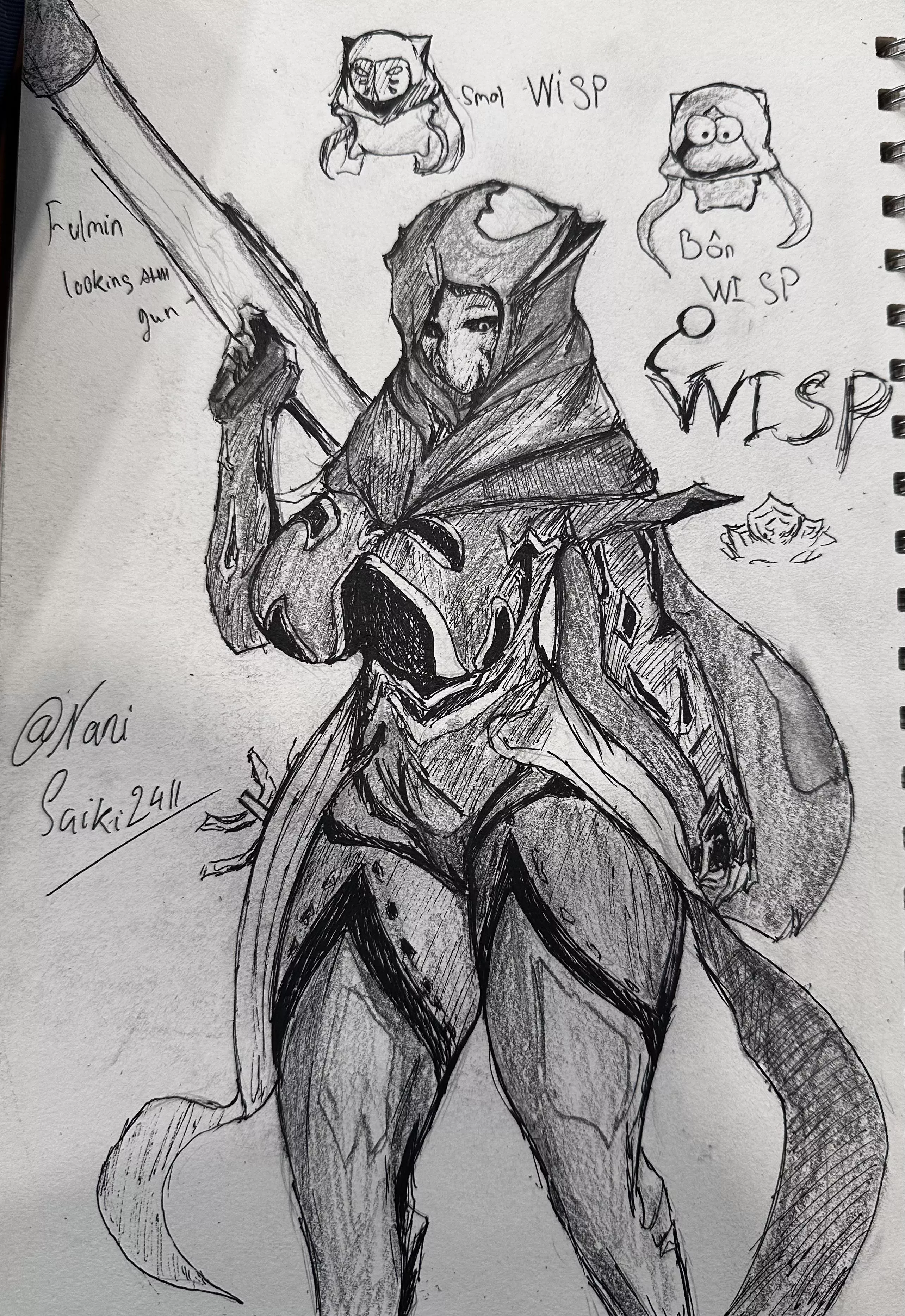 A traditional Wisp drawing(Art by me,not too revealing)