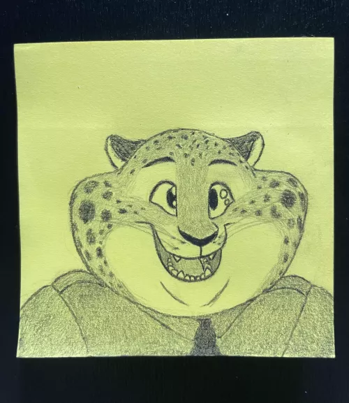 Here's Clawhauser on a post-it c;
