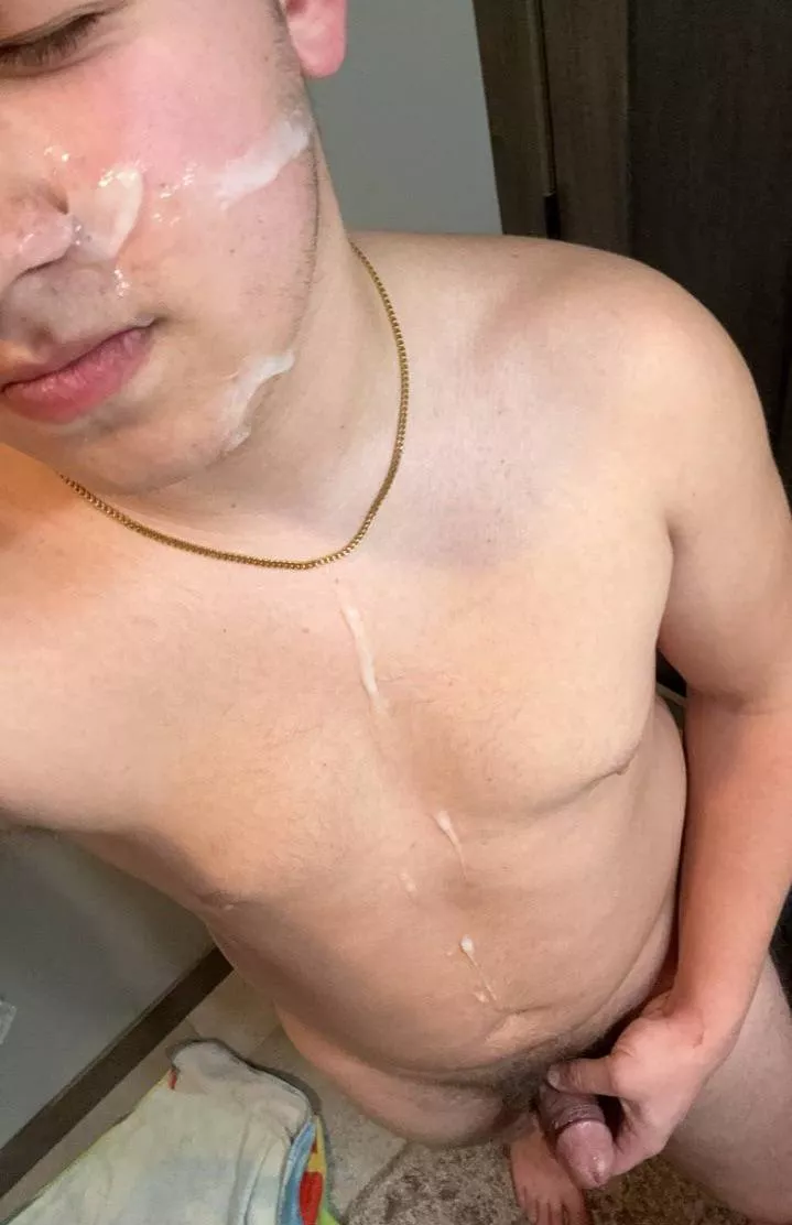 How do I look with my cum on my face?