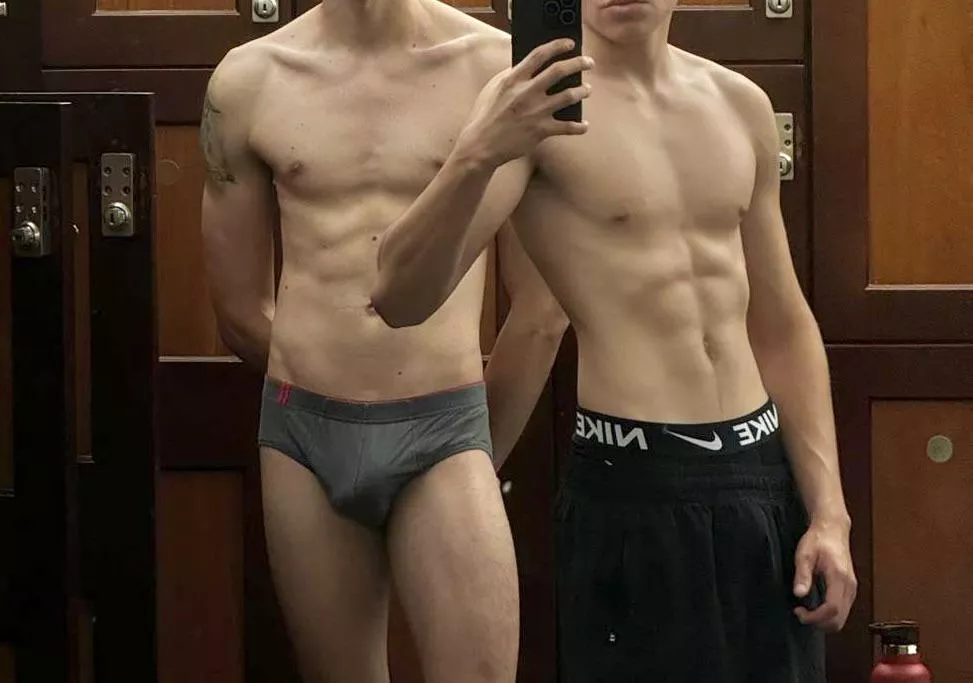 In the locker room