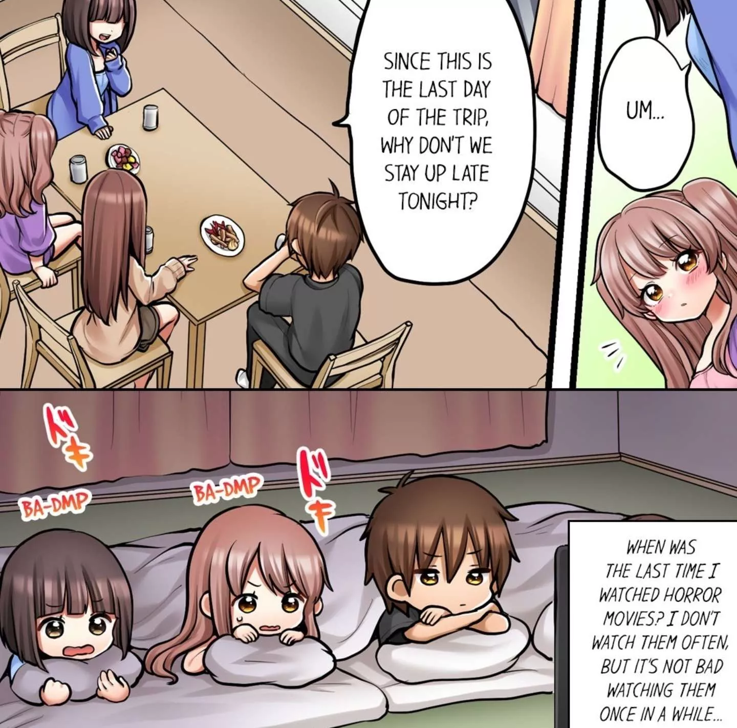 LF Color Source: Since this is the last day of the trip, why don't we stay up late tonight?