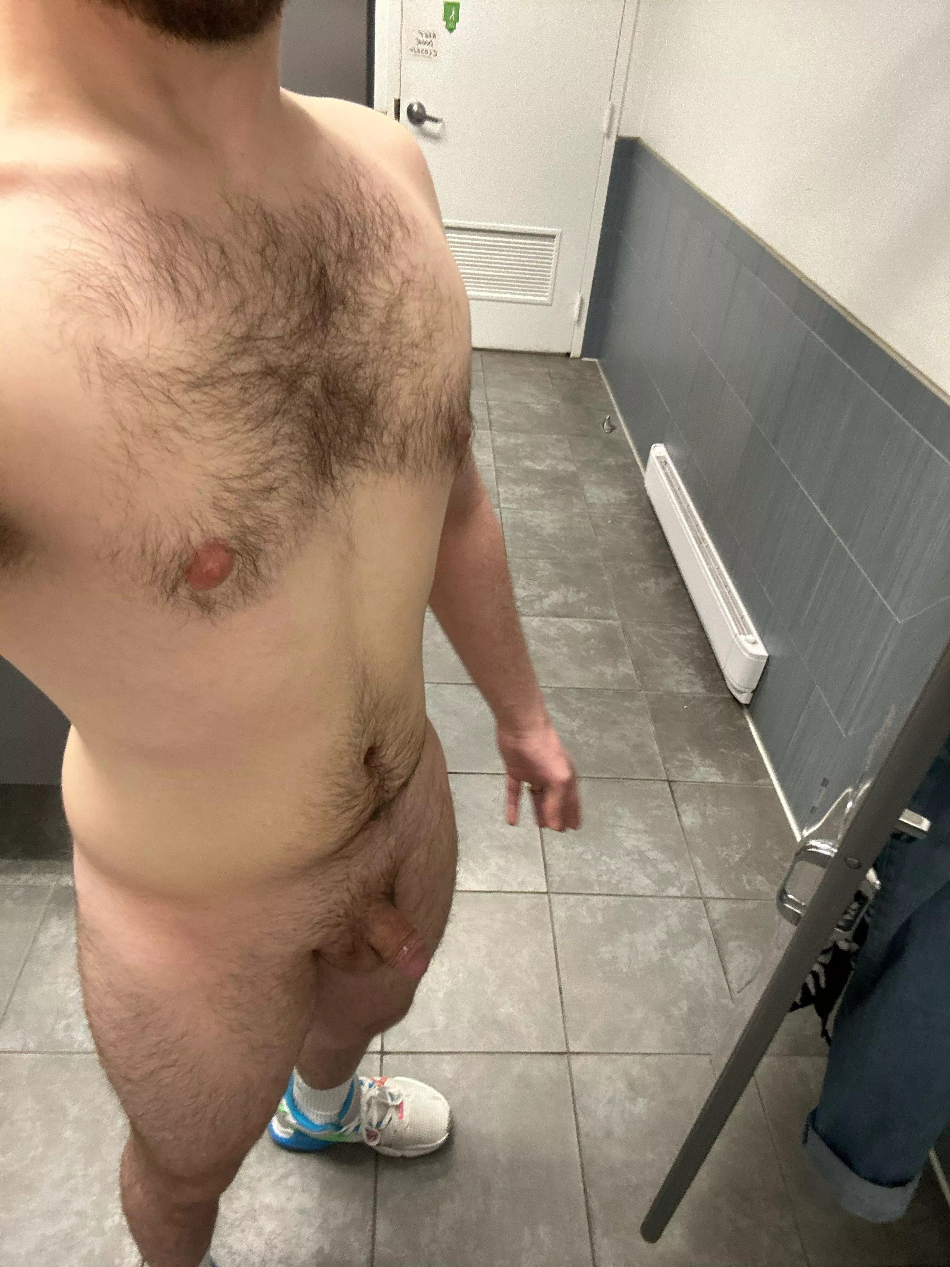 Naked in the store bathroom, almost got caught 🫢