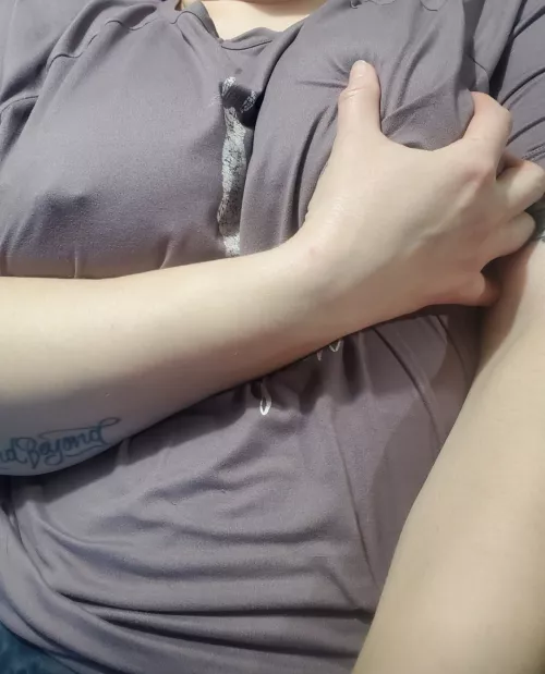 Shopping in the freezer asile without a bra is very thrilling!