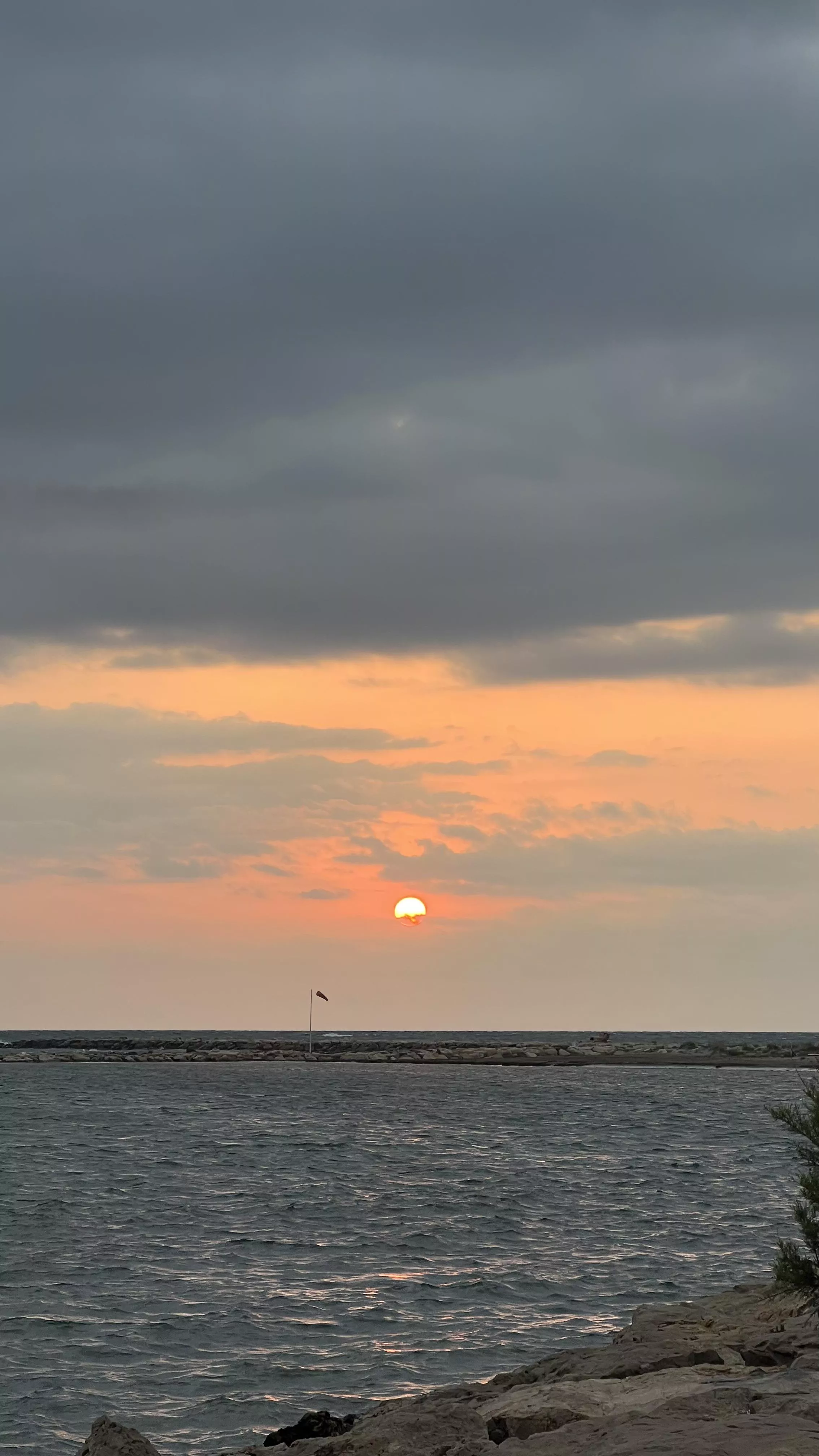 Sunrise on a cloudy day