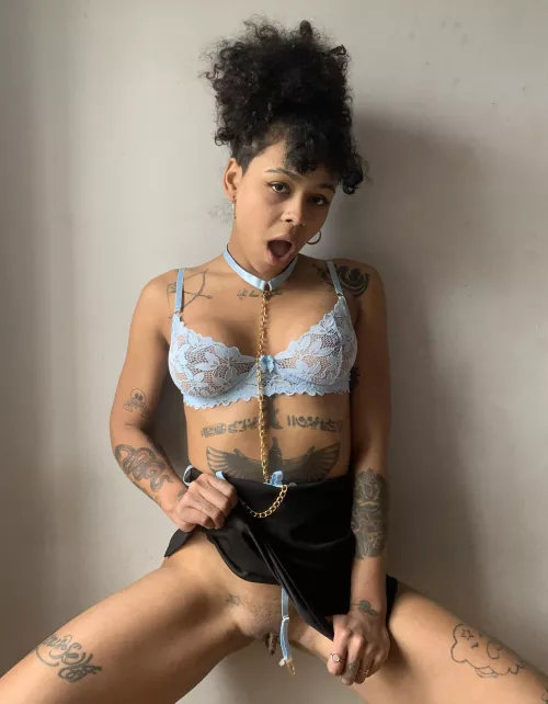 The best surprise for a guy is the lack of panties under his skirt