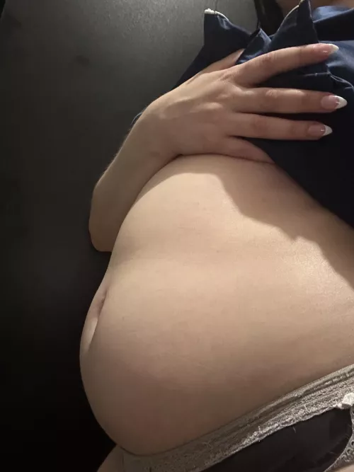 Who’s volunteering to rub my big belly?