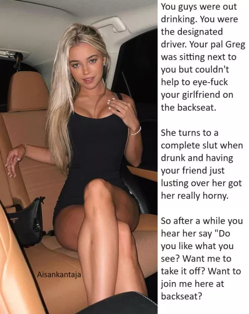 You immidiately pulled over so your friend could go to the backseat. You were in for a show tonight!