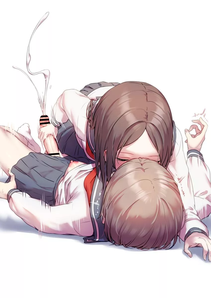 A deep kiss and a cumshot