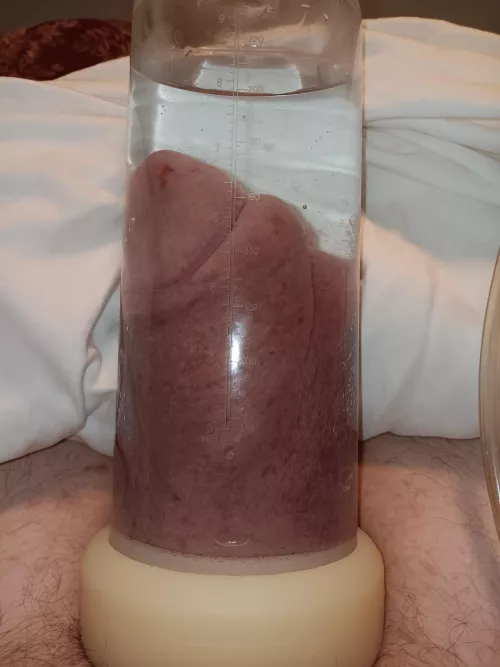 A snowy day here, shovel and a pump 