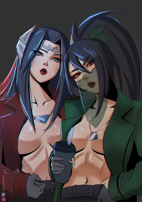 Akali and Irelia (HayashiDraws)