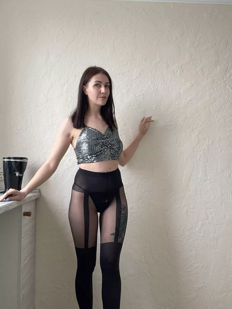 An outfit to complement the already beautiful black stockings✨