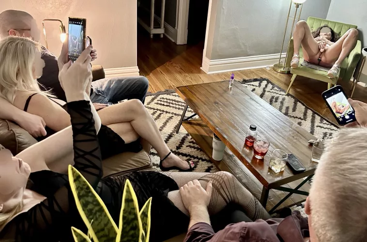 Annie (wife, 55) put on a show for our guests…