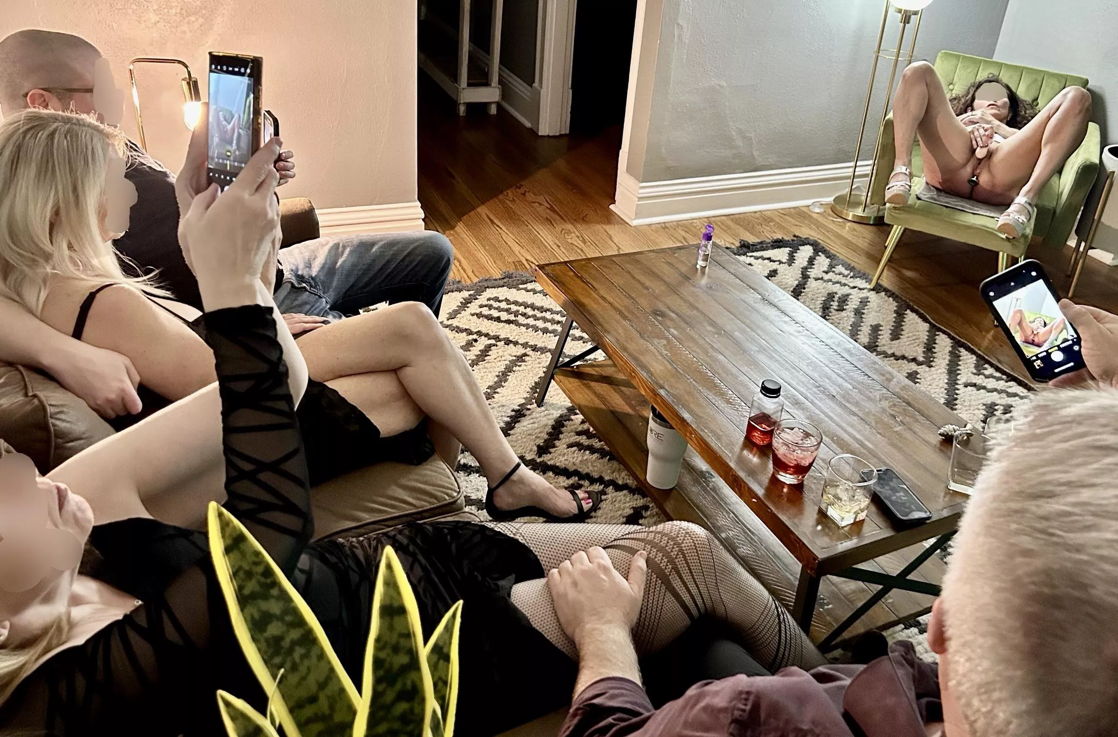 Annie (wife, 55) put on a show for our guests…