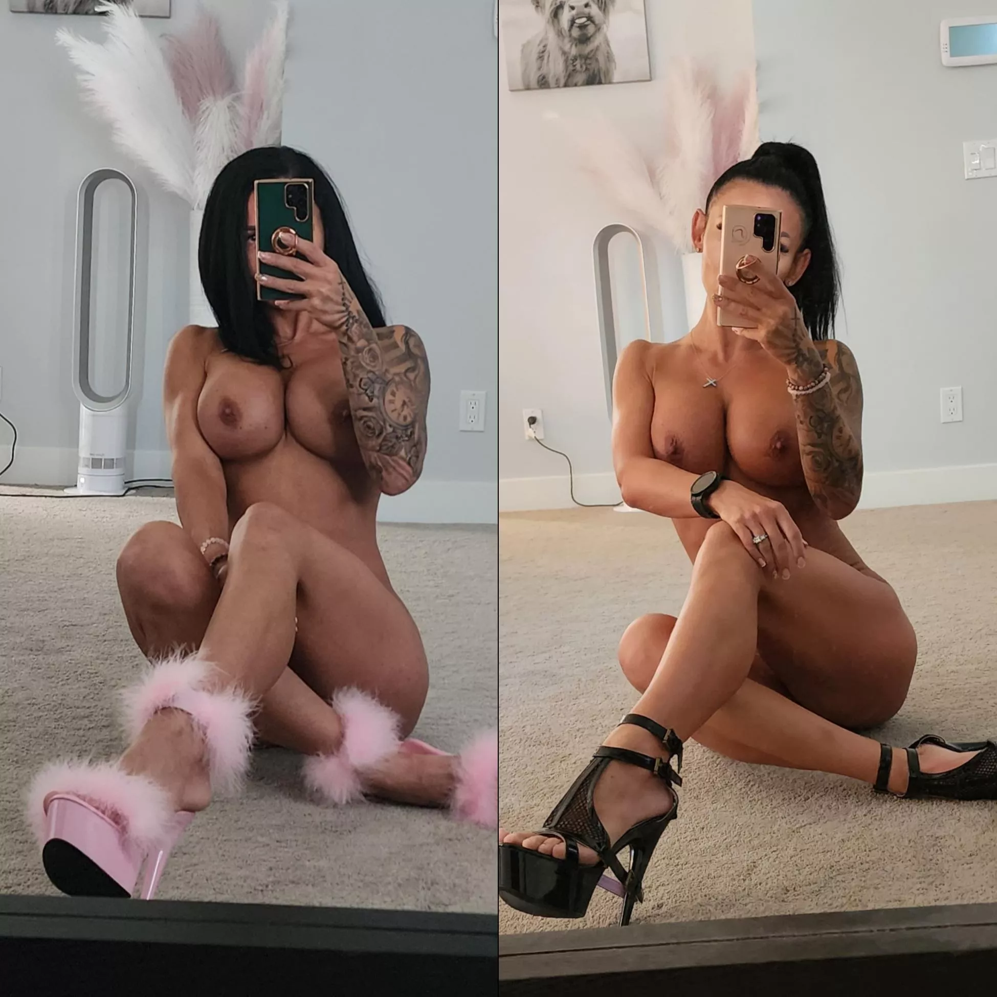 Can't decide which heels to get fucked in tonight 