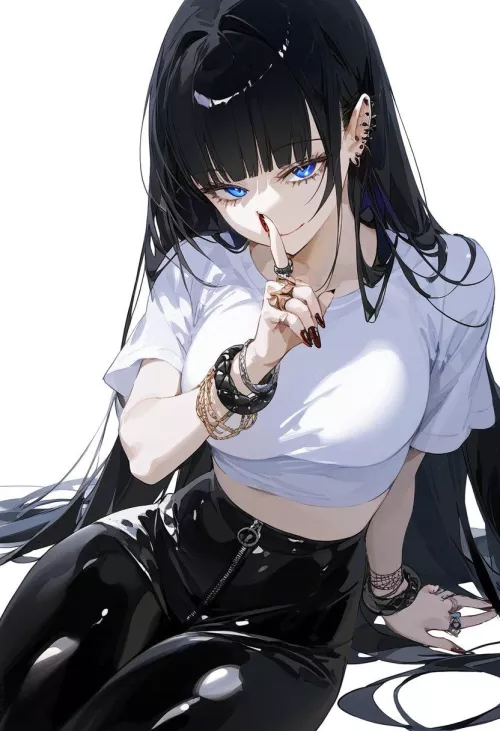 High Waist Enamel Pants