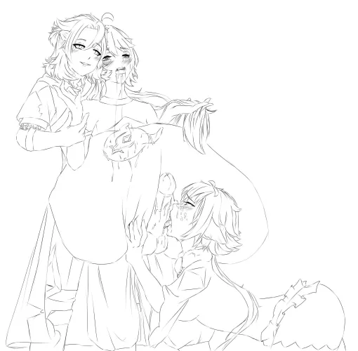 {image} Another Albedo experiment goes right by QTJoe (Genshin, Male Pred, Horny Pred, Hilichurl Prey, Monster Prey, Post Vore, Post Digestion, Horny Girl, Dick, Erection, Blowjob, Cum)