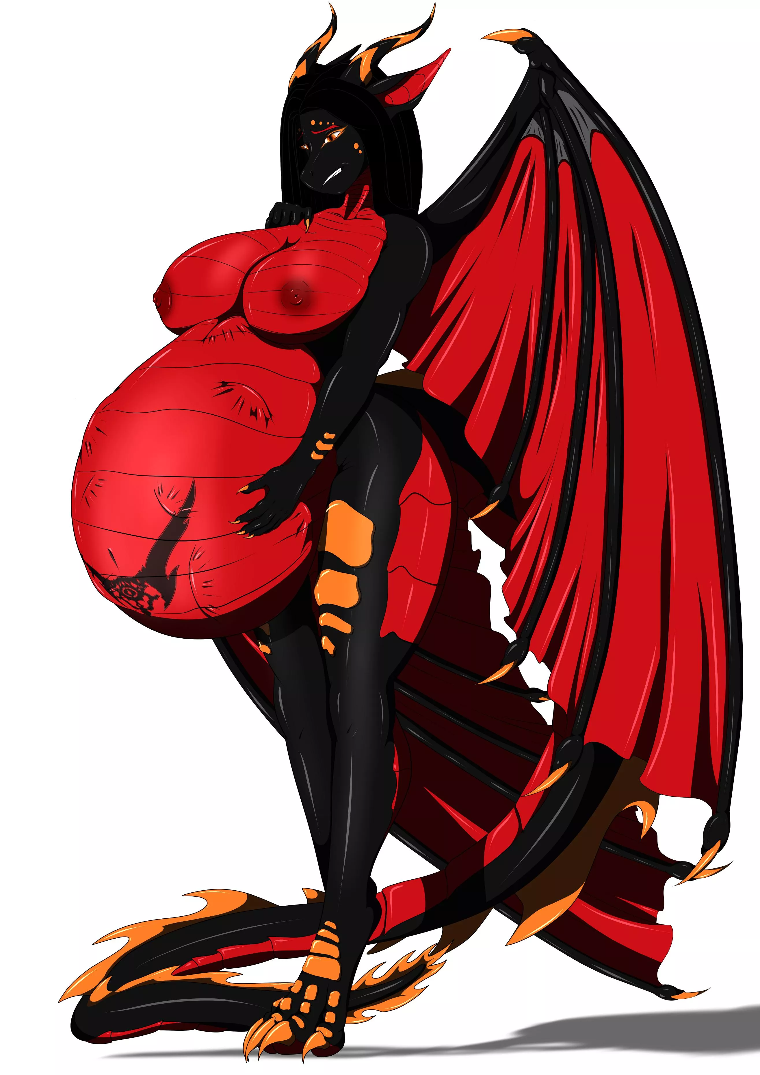 {image} dragon unlayds eggs( art by me, SkallornaArt)