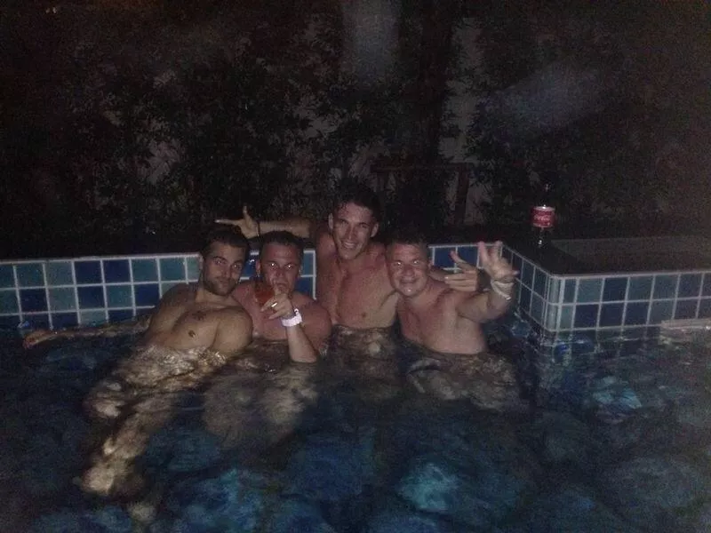 Late night skinny dipping