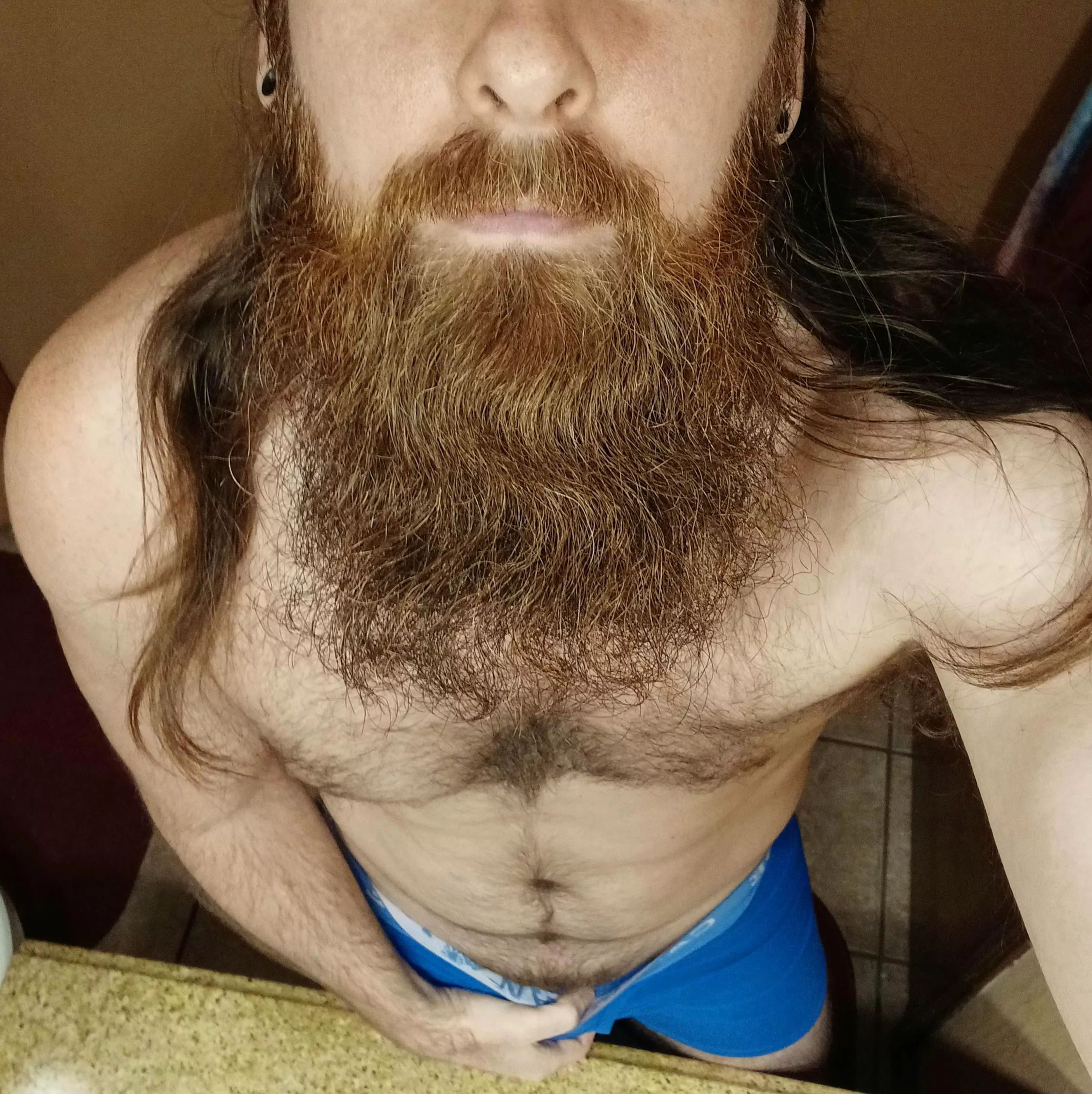 Looking like a wild man 