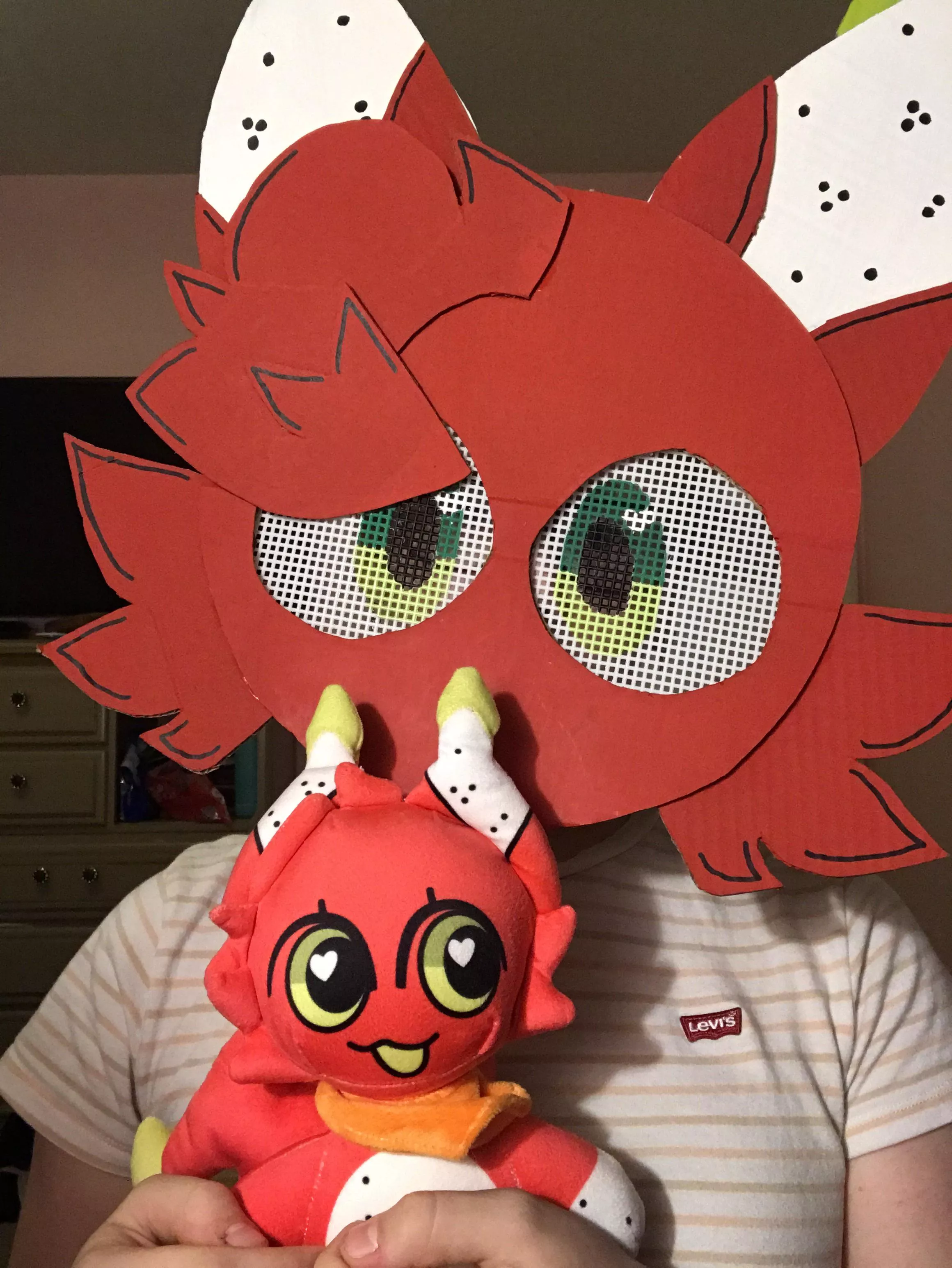 My cosplay and my plushie of my fursona Diane :3❗️❗️