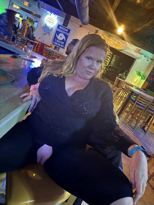 New leggings she wore all night at the bar