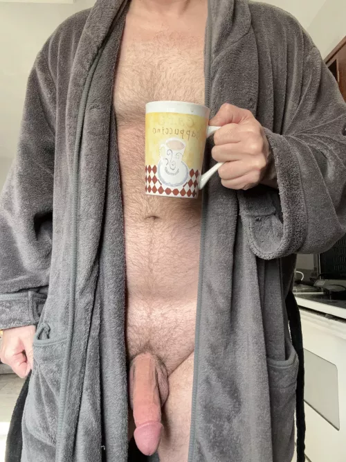 Quick cup of coffee before work, sure wish I had a distraction to stay home with ..