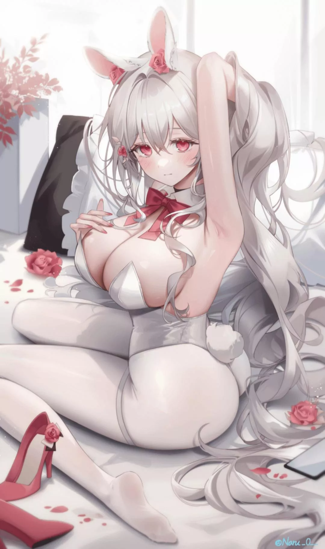 Rose loving bunnygirl