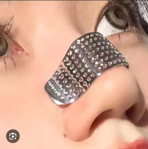 Saw this and thought it looked like a chastity belt for your nose lol