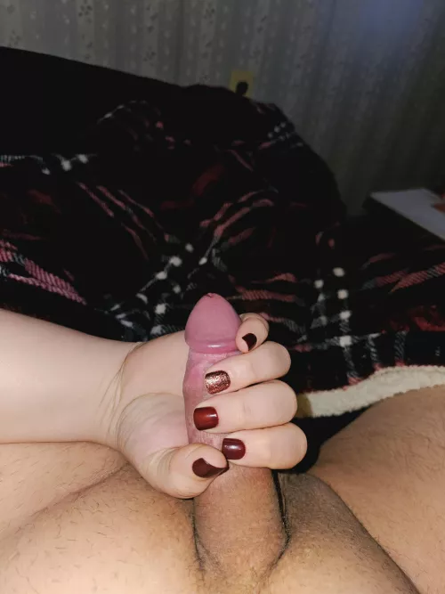 Showing off my new nails 😊 wrapped around a dick of course lol
