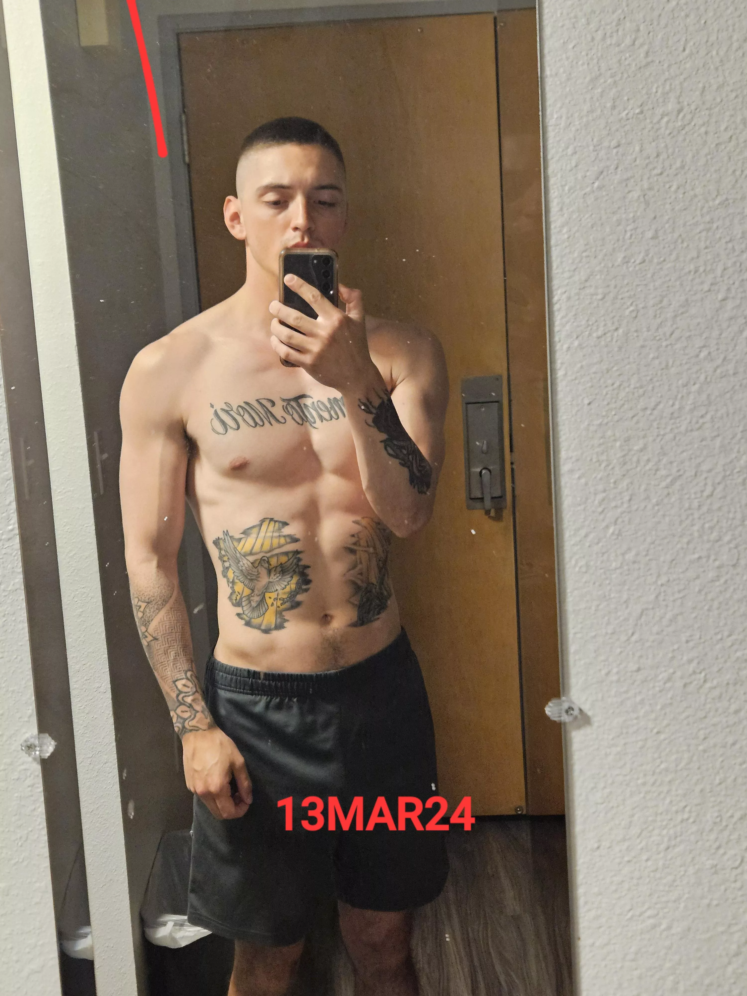 Started taking progress photos for my fitness/gym journey.