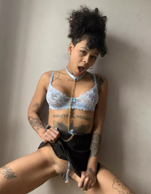 The best surprise for a guy is the lack of panties under his skirt