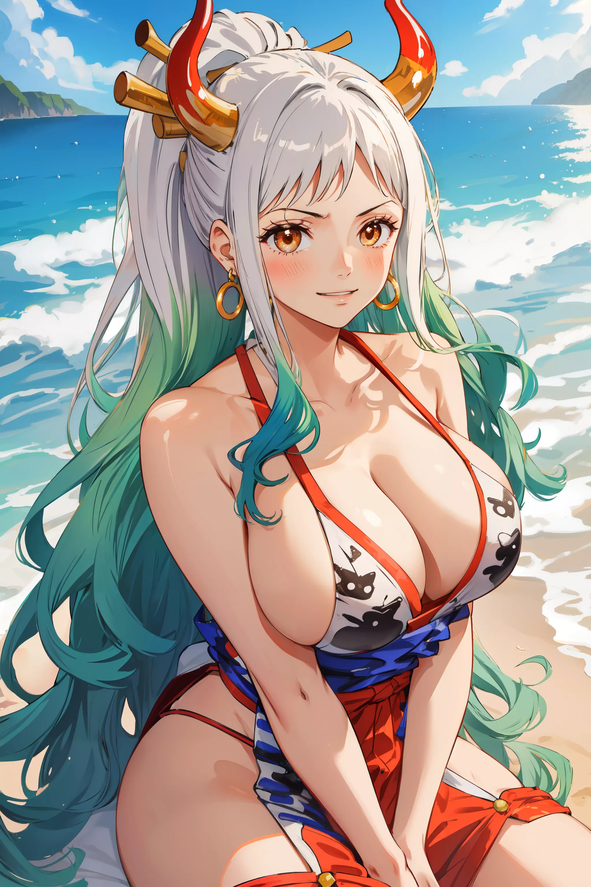 Yamato on the beach [AI]
