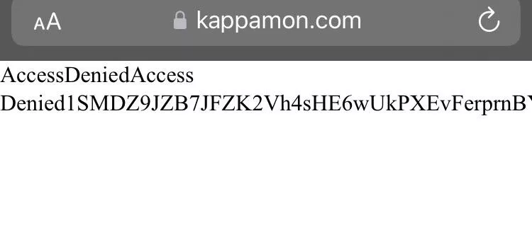 Access denied kappamon?
