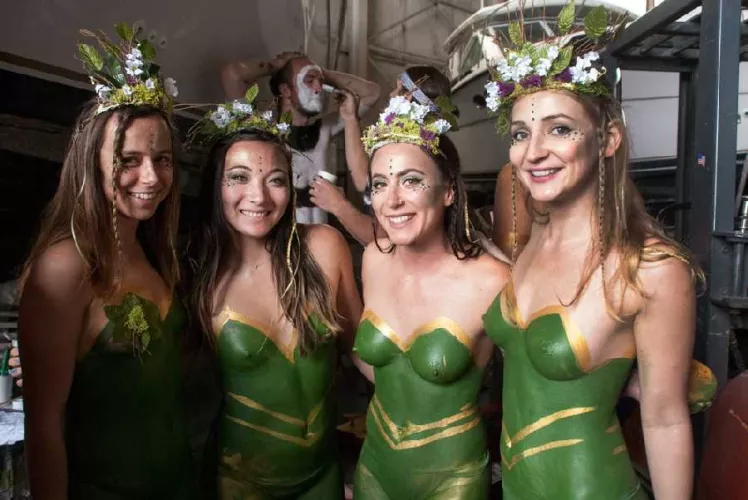 Bodypainted for the Parade